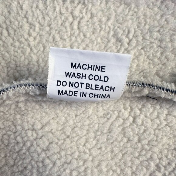 TeamLTD Mens Sherpa Lumberjacket Shacket SzM Flannel Plaid Cotton Workwear Chore - Picture 6 of 10